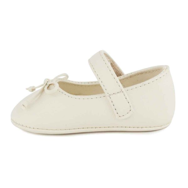 Ashlyn Infant Ivory Mary Jane Flats with Bows-1