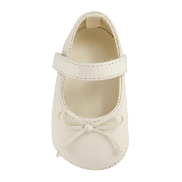 Ashlyn Infant Ivory Mary Jane Flats with Bows-2