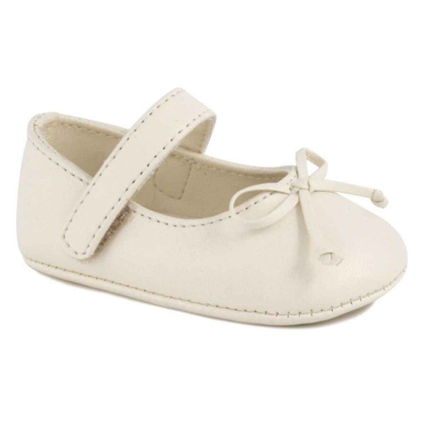 Ashlyn Infant Ivory Mary Jane Flats with Bows
