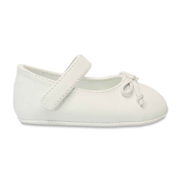 Ashlyn Infant White Mary Jane Flats with Bows-1
