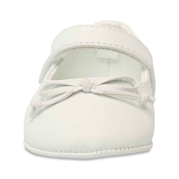 Ashlyn Infant White Mary Jane Flats with Bows-2