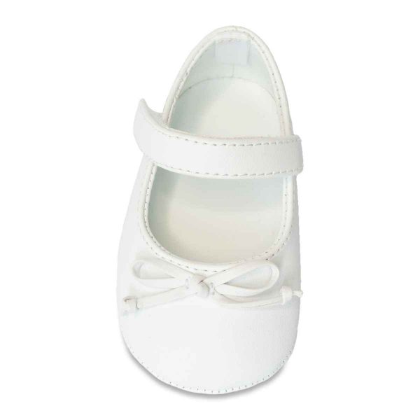 Ashlyn Infant White Mary Jane Flats with Bows-5
