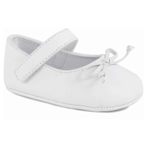 Ashlyn Infant White Mary Jane Flats with Bows