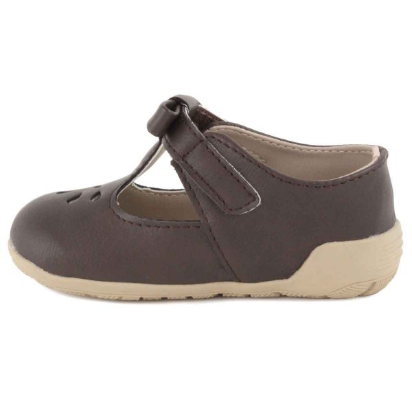 Brynna Classic Brown T-Straps for Toddler Girls-1