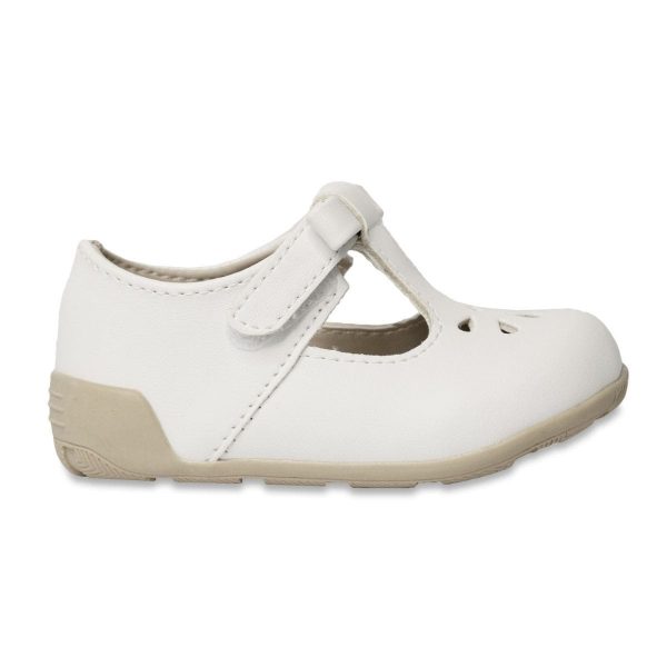 Brynna Classic White T-Straps for Toddler Girls-1
