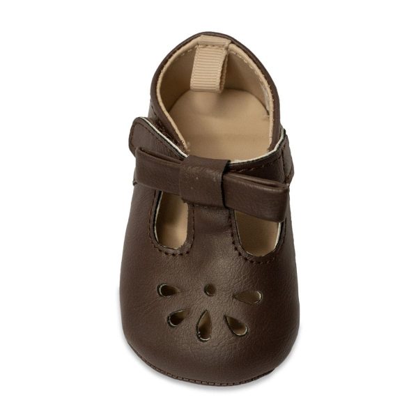 Brynna Infant Classic Brown T-Straps for Baby Girls-3
