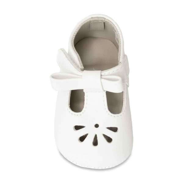 Brynna Infant Classic White T-Straps for Baby Girls-2