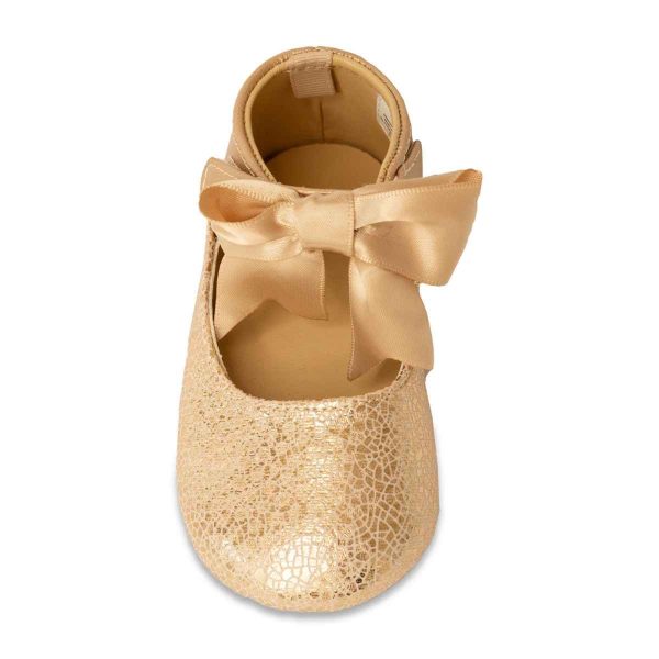 Chloe Toddler Rose Gold Dress Flats with Bow-4