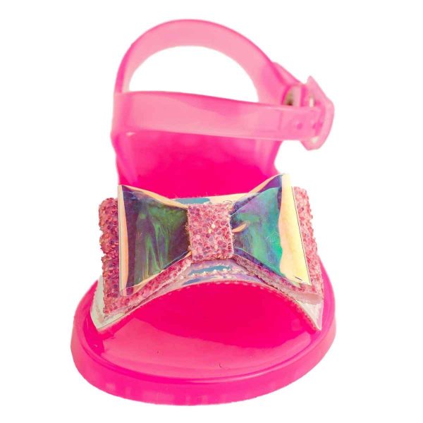Dahlia Toddler Hot Pink Iridescent Jelly Sandals-3