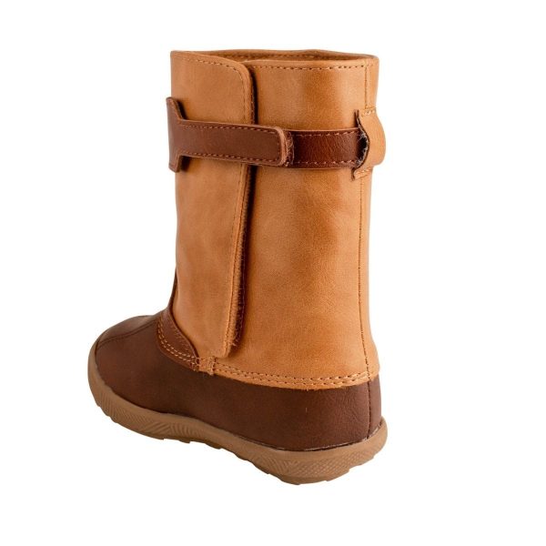 Easton Luggage Tan Duck Boots With Cognac Trim-2