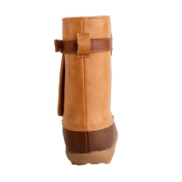 Easton Luggage Tan Duck Boots With Cognac Trim-3