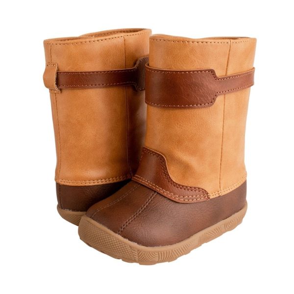 Easton Luggage Tan Duck Boots With Cognac Trim-7