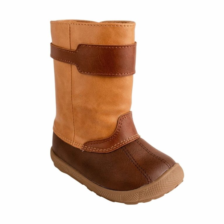 Easton Luggage Tan Duck Boots With Cognac Trim