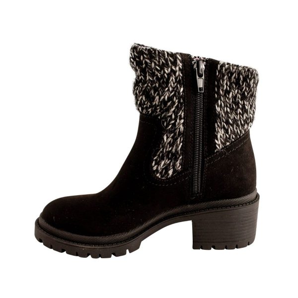 Eastside Youth Girls’ Black Suedecloth Boots with Sweater Shaft-2
