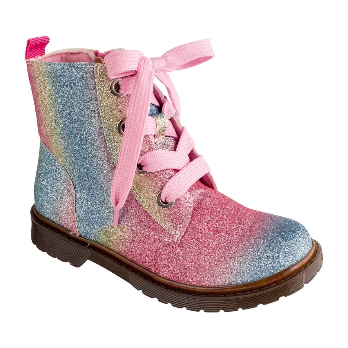 Elsie Youth Girls' Rainbow Glitter Hikers - Kids Shoe Box