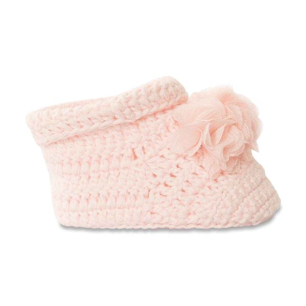 Elyn Newborn Pink Crochet Booties