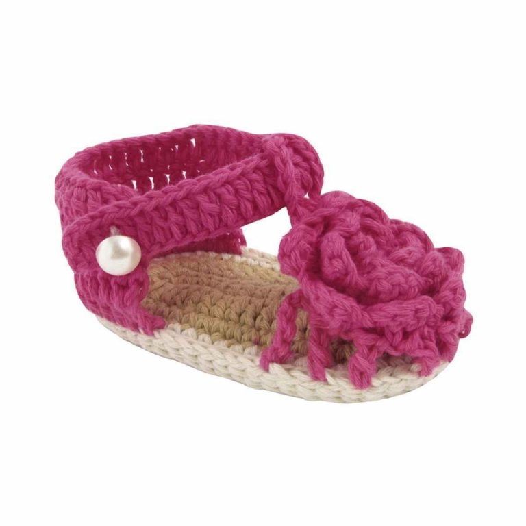 Erica Infant Fuchsia Crochet Sandals