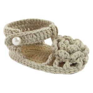 Erica Infant Natural Crochet Sandals