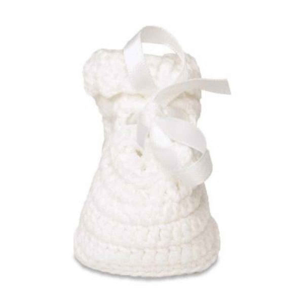 Erin White Crochet Baby Booties with Satin Ribbons-4