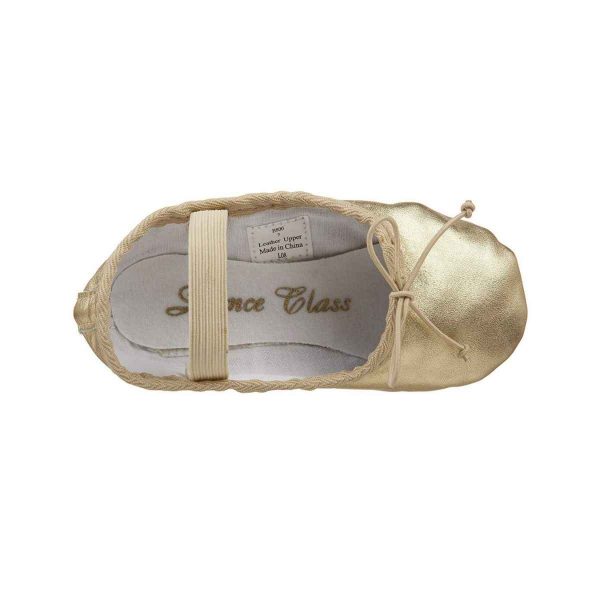 Goldie Toddler Gold Leather Ballet Shoes-1