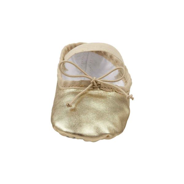 Goldie Toddler Gold Leather Ballet Shoes-4