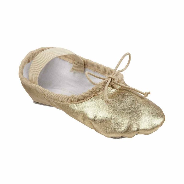 Goldie Toddler Gold Leather Ballet Shoes