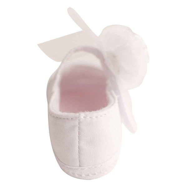 Hadley Infant White Mary Jane Flats with Flowers-3