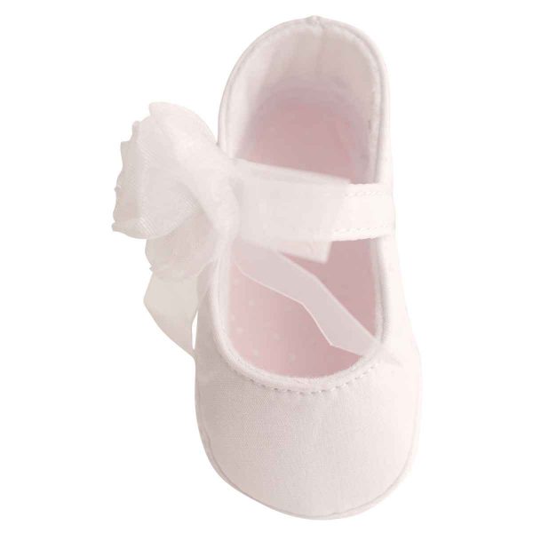 Hadley Infant White Mary Jane Flats with Flowers-4