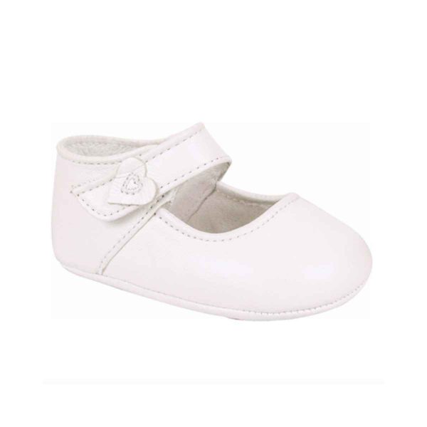 Hartlee Infant White Lambskin Soft Sole Mary Janes