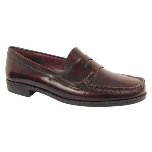 Ivy Women’s Burgundy Leather Penny Loafers