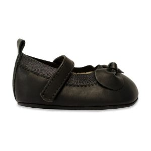 Jaclyn Infant Black Soft Sole Mary Janes With Bow