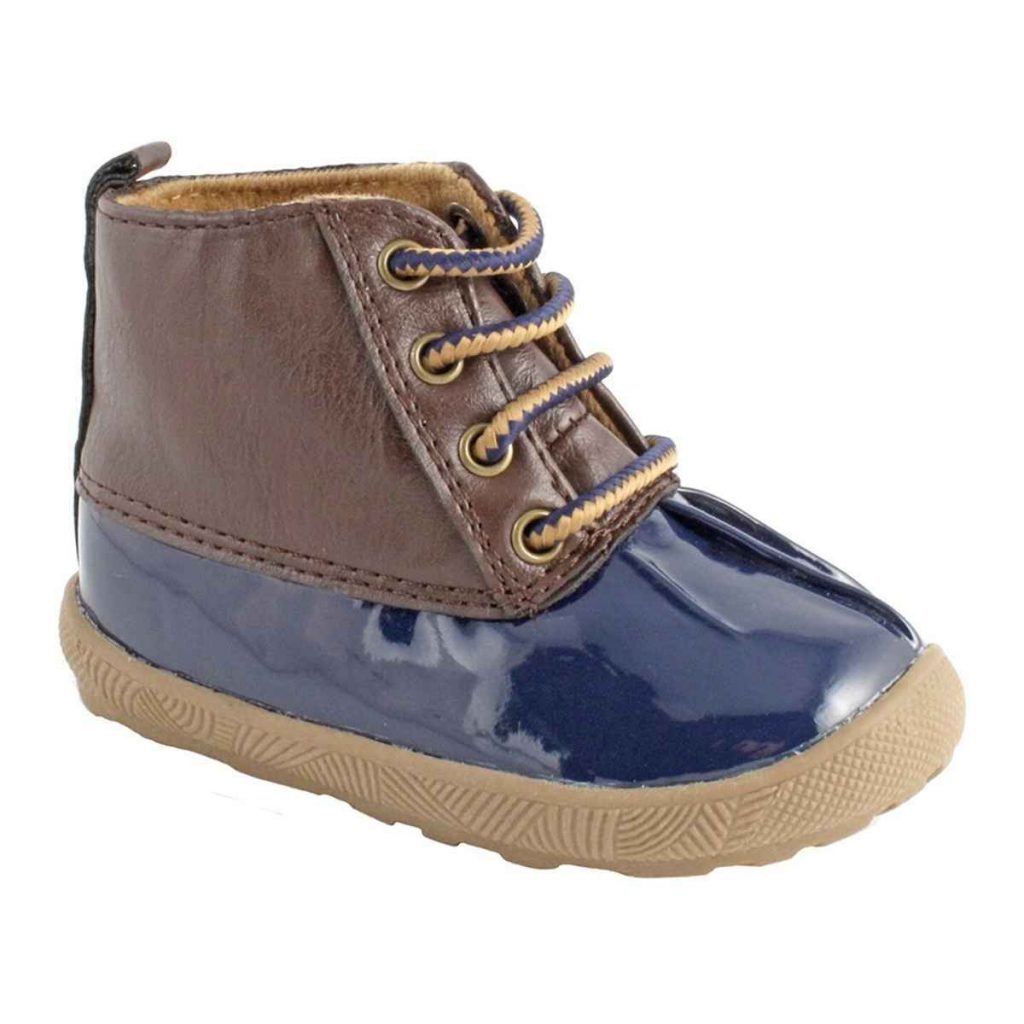 JUDE Toddler Navy/Brown Duck Boots - Kids Shoe Box