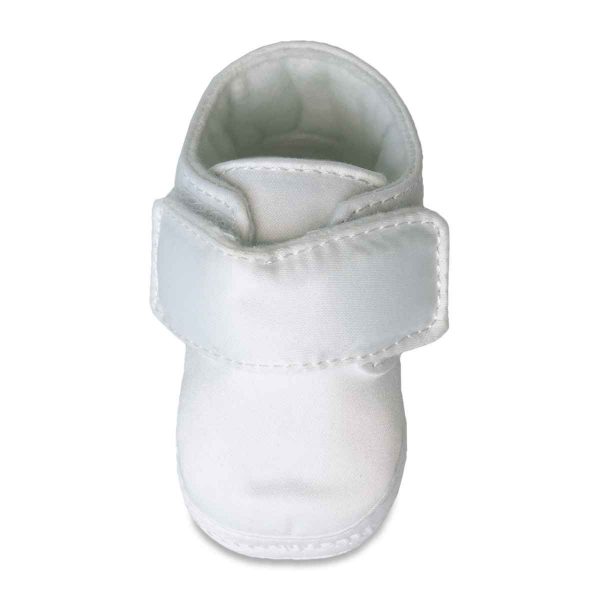 Kaden Infant White Satin Dress Shoes with Removable Straps for Monogramming-6