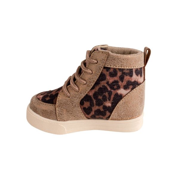 Kassidy Leopard Print High-Top Lace-Up Sneakers with Shimmer Trim-1