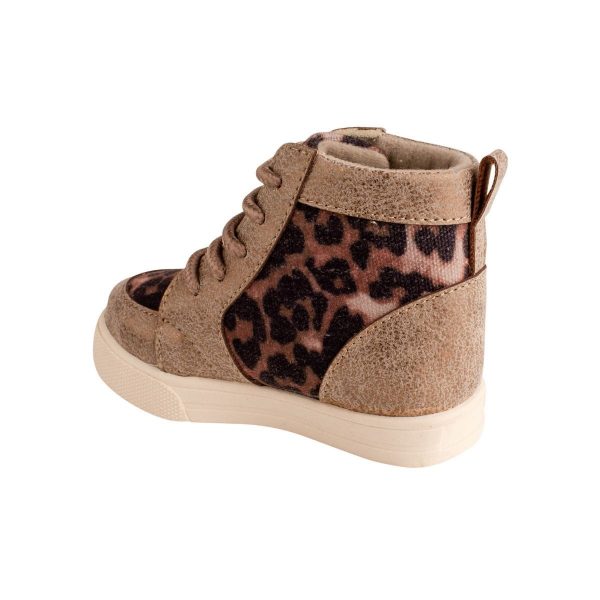 Kassidy Leopard Print High-Top Lace-Up Sneakers with Shimmer Trim-2