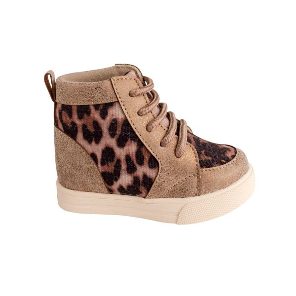 Kassidy Leopard Print High-Top Lace-Up Sneakers with Shimmer Trim-4