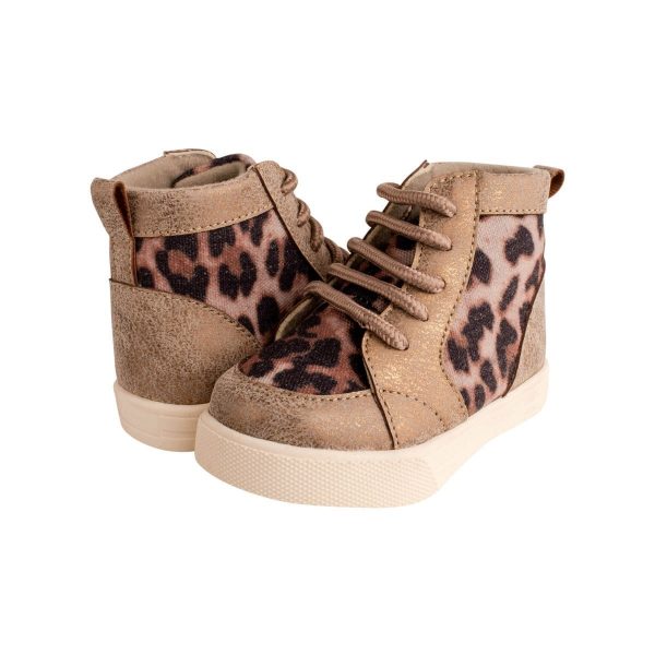 Kassidy Leopard Print High-Top Lace-Up Sneakers with Shimmer Trim-7