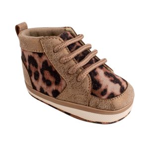 Kassidy Soft-Sole Leopard Print High-Top Sneakers with Laces