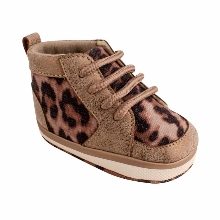 Kassidy Soft-Sole Leopard Print High-Top Sneakers with Laces