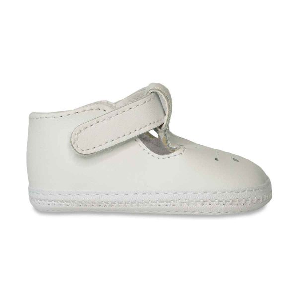 Kennedy Infant White Leather T-Straps-1