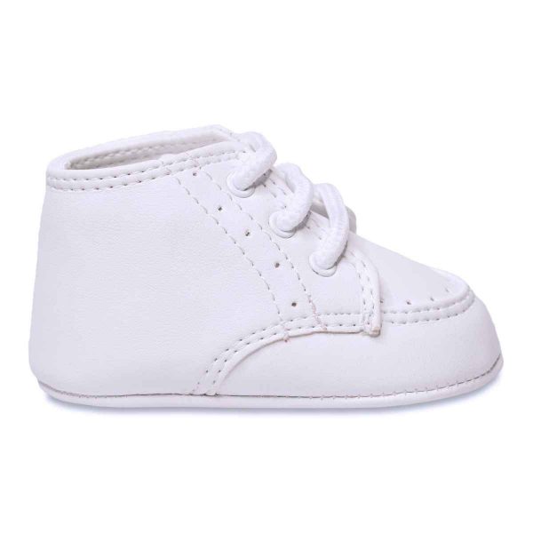 Kent Infant White Classic Crib Shoes-1