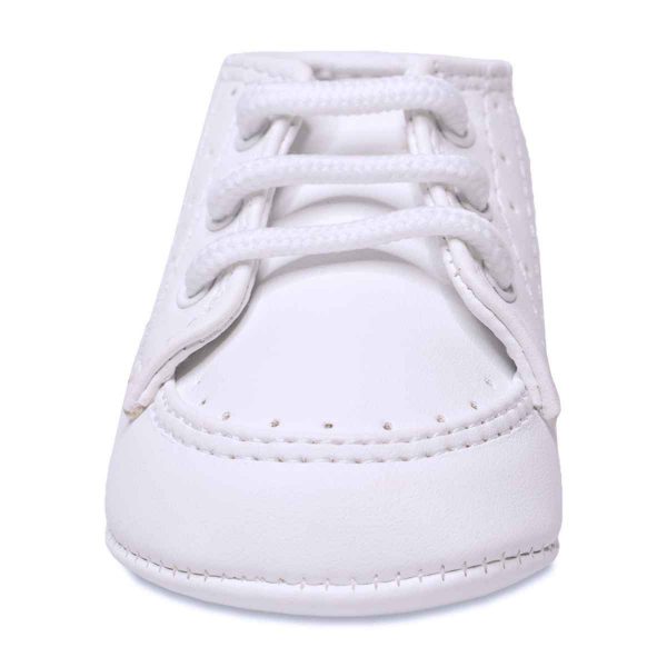 Kent Infant White Classic Crib Shoes-2