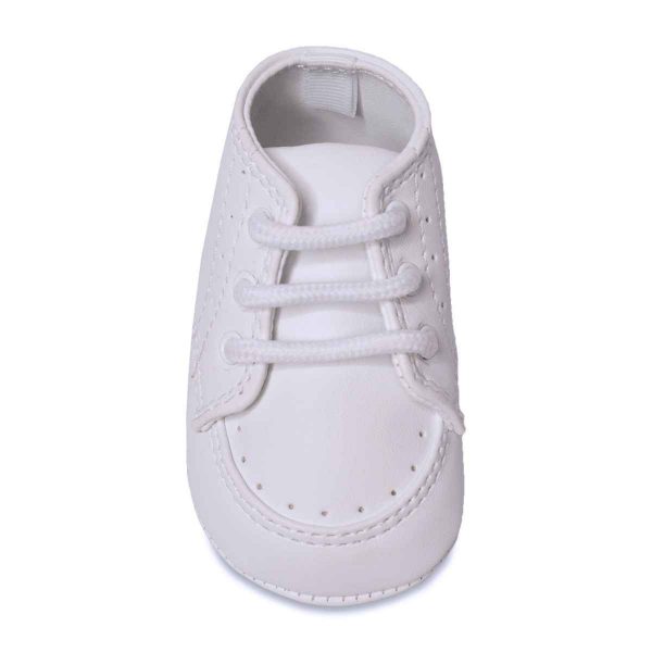 Kent Infant White Classic Crib Shoes