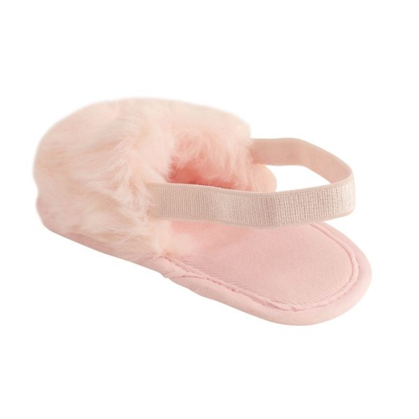 Kimberly Pink Faux-Fur Slide Slippers with Iridescent Heart-3
