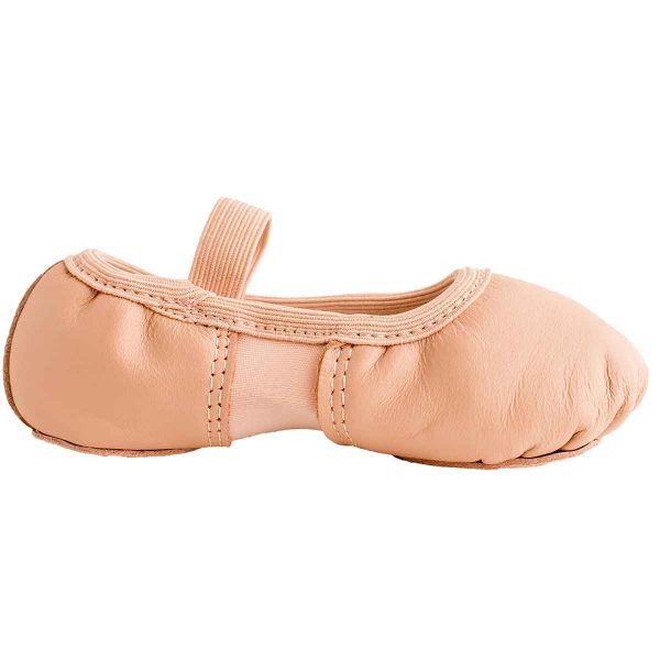 Leann Toddler Pink Leather/Spandex Split-Sole Ballet Shoes-2