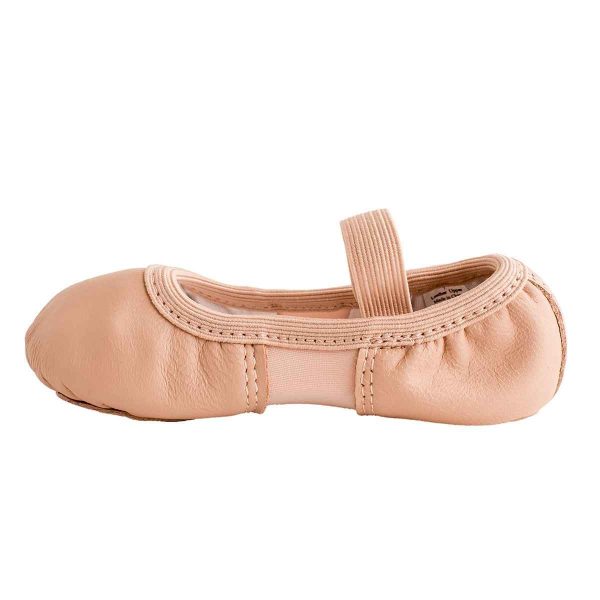 Leann Toddler Pink Leather/Spandex Split-Sole Ballet Shoes-4