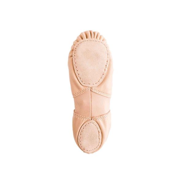 Leann Women’s Pink Leather/Spandex Split-Sole Ballet Shoes-3