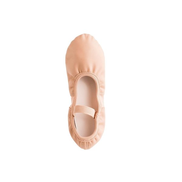 Leann Youth Pink Leather/Spandex Split-Sole Ballet Shoes-3