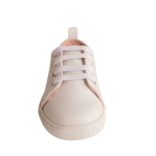 Lennon Toddler White Sneakers with Rainbow Glitter Accent-2