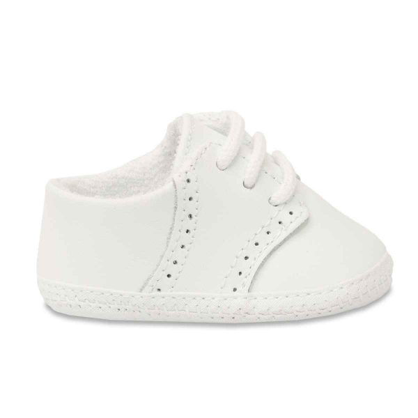 Linden White Leather Baby Shoes for Boys-1